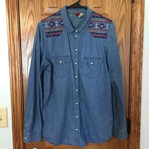 Divided Button Down Top